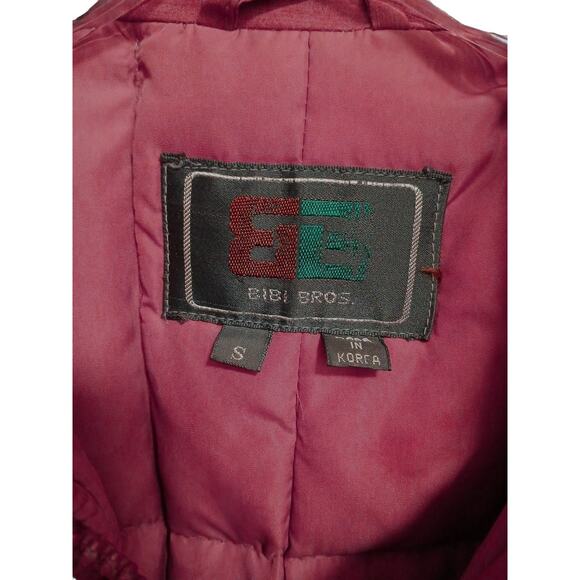 Vtg Y2K Goose Down Feathers Maxi Puffer Coat Quilted S Mauve Thick Warm Winter - Picture 14 of 16